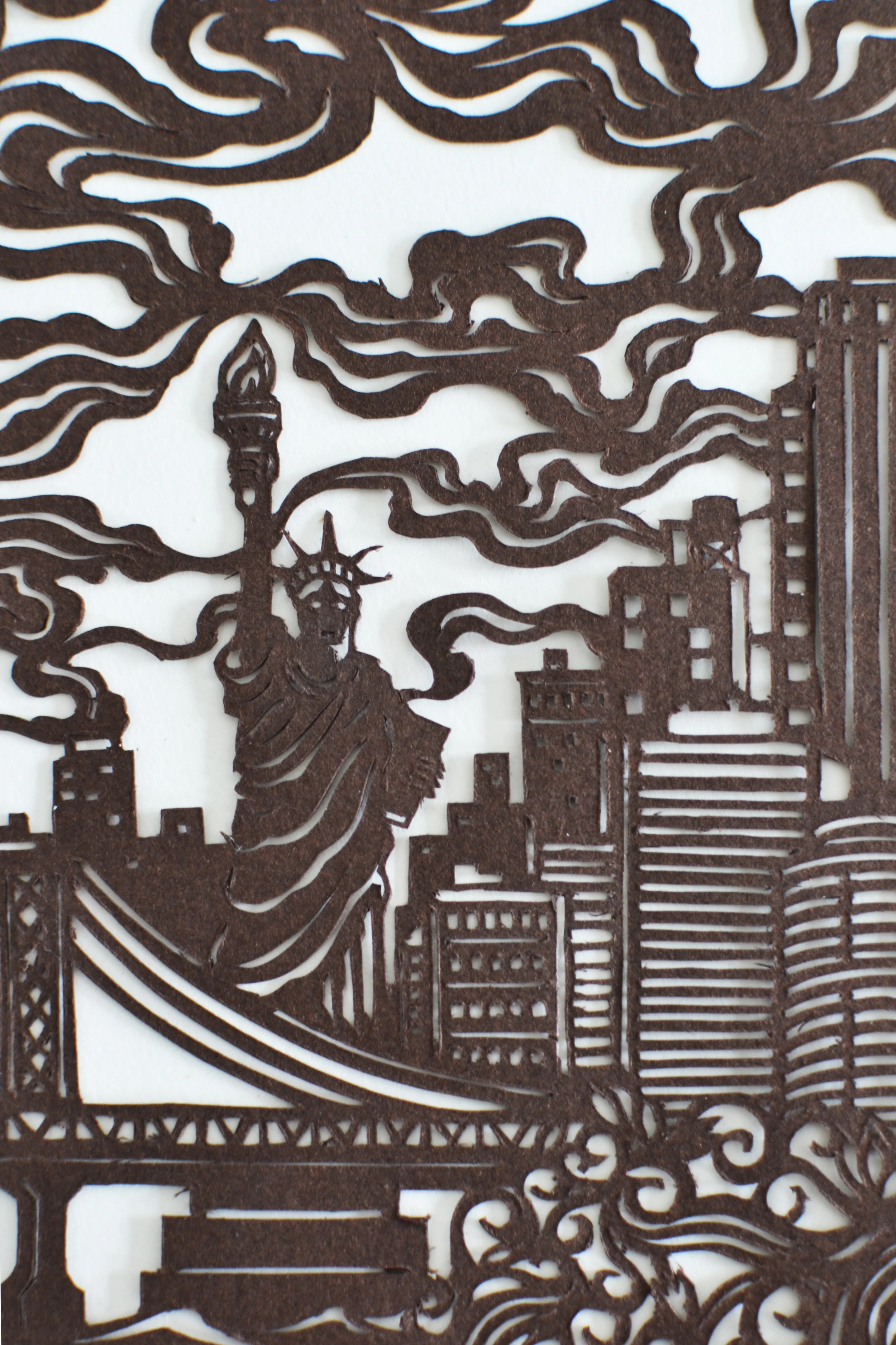 New York Cityscape - Mini Paper Cut — Andy Singleton - Artist